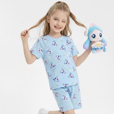 PremierFam 兒童用 Catch! Teenieping 涼感五分袖上下套裝 OG1EW49481