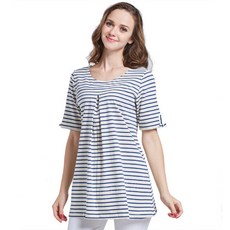 孕婦哺乳條紋短袖T恤