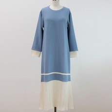 BONBONSTORY Love text 褶皺配色孕婦洋裝