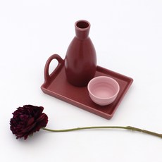 Dalsogum 情魂靈瓶套組, 1套, Tokuri + 玻璃 + 小吃盤