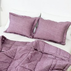 솔리드 베개커버 2p + 베개솜 2p, 와인, 1개