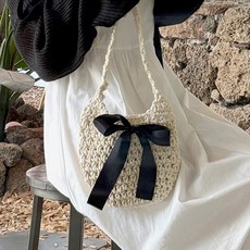 프롬헤븐 블래어 니트 그물 뜨개 숄더백 S439