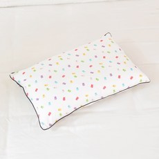 ahtty blanc 兒童用四季純棉枕頭套2入 + 高度可調防蟎枕芯組, 軟萌小熊