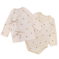 BABY&I 嬰兒印花四季肚衣+包屁衣