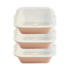 이지앤프리 만능 채반 찜용기, 오트밀, 3개