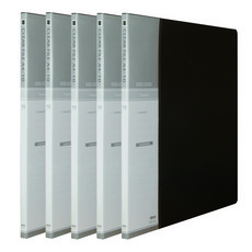 玄風 10頁 透明索引A4文件夾, 5個, 黑色