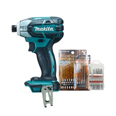 makita 無線電鑽 DTS141Z BL+鑽頭 3入, 1套