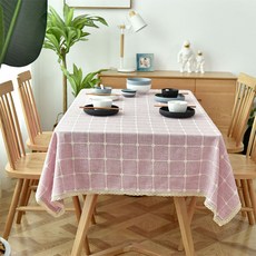 Slow Deco 冬季餐桌防水桌巾, 60 × 60 cm, 粉紅色