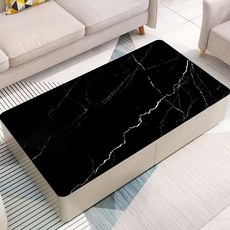 Theia 大理石設計客廳桌用高級PVC墊, 款式 AD3, 1個, 50 x 100 cm