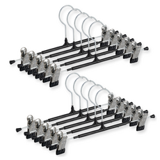 JMIL 防滑塗層裙子褲子夾, 黑色, 10支