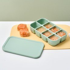 Modern House 雙重密封8格全矽膠冰塊盒, 1個, 綠色