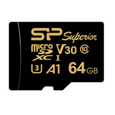 Silicon Power microsdxc 金色黑盒存儲卡, 64GB