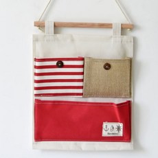 北歐風口袋掛包 2入, 紅色的