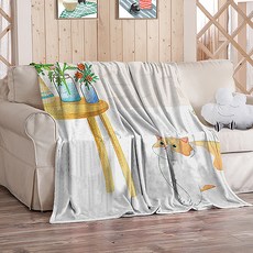 알럽홈 하우징 고양이 플란넬 담요