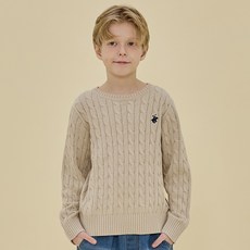 BEVERLY HILLS POLO CLUB 比佛利保羅 青少年麻花圓領針織衫