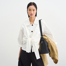 Oui mais non 女款綁帶棉質襯衫