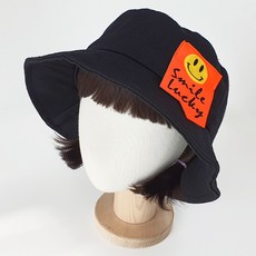 Woojooi 孩童微笑圖案刺繡漁夫帽