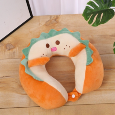 Roywing U型露營旅行頸枕 驚訝表情, 橘色