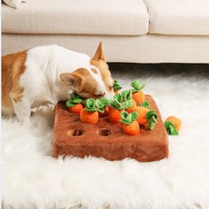 PETERANG 狗狗胡蘿蔔農場嗅聞玩具, 1個, 混合顏色