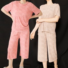 테라우드 여성용 보카시 쿨 반팔 파자마 상하의 2세트