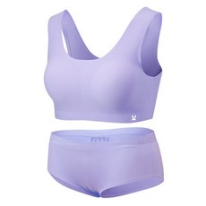 Little rabbit 少女U型肩帶無痕內衣+無痕內褲組