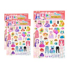 kumhong 女孩約會打扮系列貼紙 3入, 混色