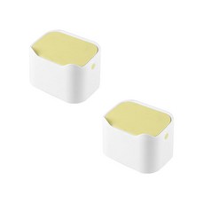 ANTS 按壓式迷你垃圾桶, 2個, 黃色 白色