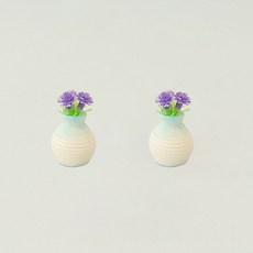 allode 納骨塔迷你花瓶擺飾 2入, 02 紫色花朵