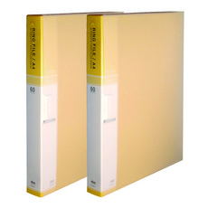 MiDAS HYUNPOONG 60頁 彩色活頁索引文件夾 A4, 2個, 黃色