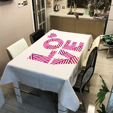 Market A 愛心滿滿生活防水桌布, TYPE05, 140 x 160 cm