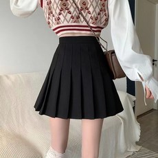 Goodif 女款高腰百褶A字迷你裙