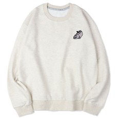 VENHIT 貓咪刺繡寬鬆刷絨長袖上衣