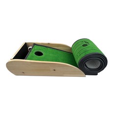 JAMA GOLF 自動回球 一般高爾夫/公園高爾夫兩用 實木推桿墊, 綠色, 1個