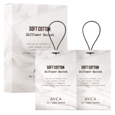 아브카 시그니처 퍼퓸 디퓨저 샤쉐 차량용 20g 2p, 소프트 코튼, 1개