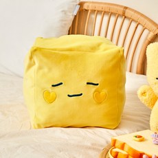 BUTTERSHOP Goong Ball Heart 方塊玩偶抱枕, 黃色