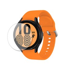 헬로젬 스마트 워치 실리콘 스트랩 20mm + 강화유리 보호필름, 오렌지(스트랩)