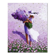 ADICO DIY 繪畫女人和花束 PFF45 40 x 50cm, 混色