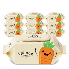 랄랄라 당근 물티슈, 50g, 100매, 10개