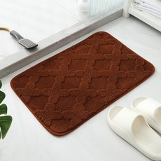 소니오 부드러운 클로버 욕실 발매트, 08 브라운