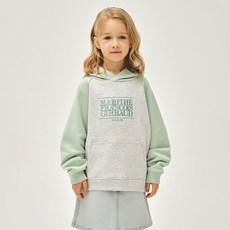 MaritheFrancoisGirbaud 兒童經典logo撞色拉克蘭連帽衫
