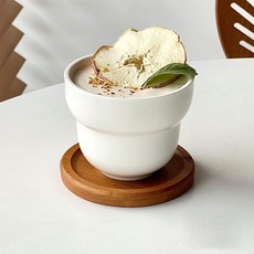 선빛 러비 유리 잔 + 코스터 세트, 소프트브라운(코스터), 1세트