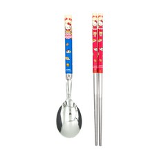 LILFANT Hello Kitty印花不鏽鋼餐具組 HK7034, 混色, 湯匙+筷子
