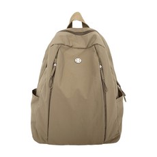 SUNORO 泡芙感尼龍防潑水旅行輕量背包, 卡其色