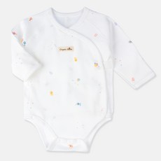 오가닉붐 유아용 청사해 뱀띠 스냅 배냇 바디슈트