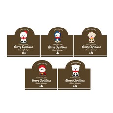 Iciel design 聖誕卡片 friend2 5款套組, 混色, 4套