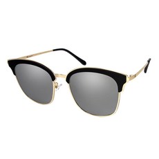 챔피온 선글라스 CH-101S, TONED DOWN SILVER MIRROR + SHINY BLACK(CH-101S-3), 1개