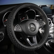 Ez2mk 스타일리쉬 통풍 스티어링 휠 핸들 커버 H01, 블랙