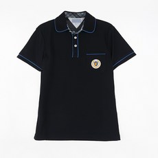 校服Mol男童款藍色線條短袖生活服