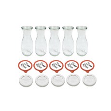 WECK 果汁型玻璃儲存瓶 290ml No.763 全配組合, 1套