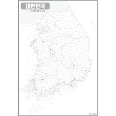 Map.Come 韓國有縣市名著色地圖 S號, 1個